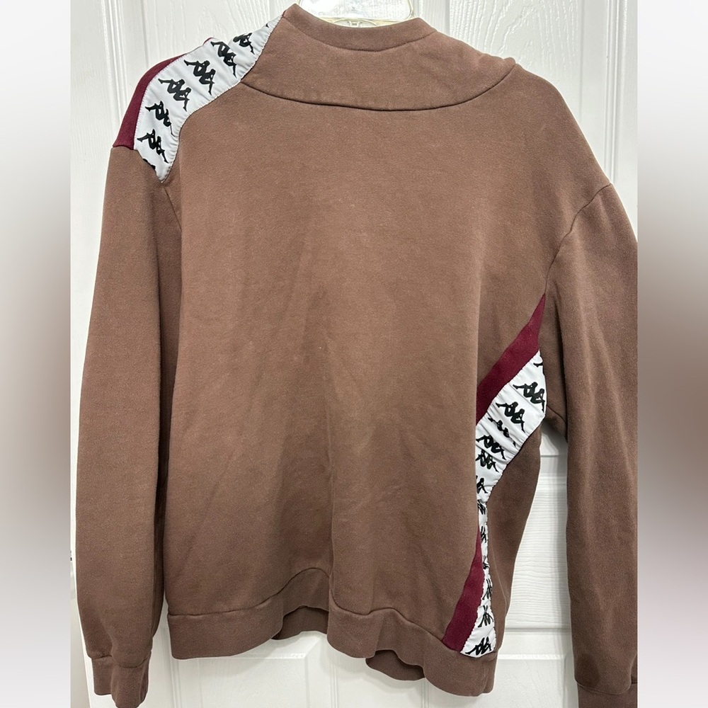 Kappa Brown Stripe Banda Delov-2 Pullover Hoodie 222